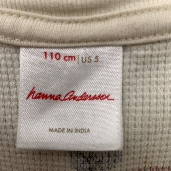 Hanna Andersson Print Thermal Henley Tee size 5 - Picture 5 of 9